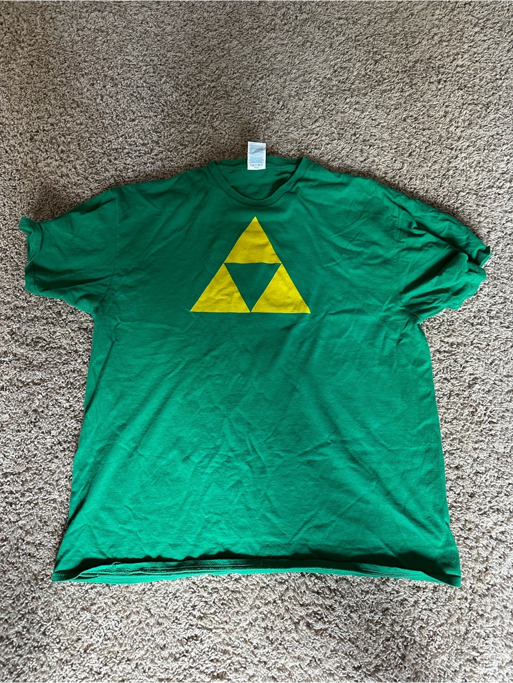 Legend of Zelda - Graphic Tee with Yellow Triforce Logo - Men's XL